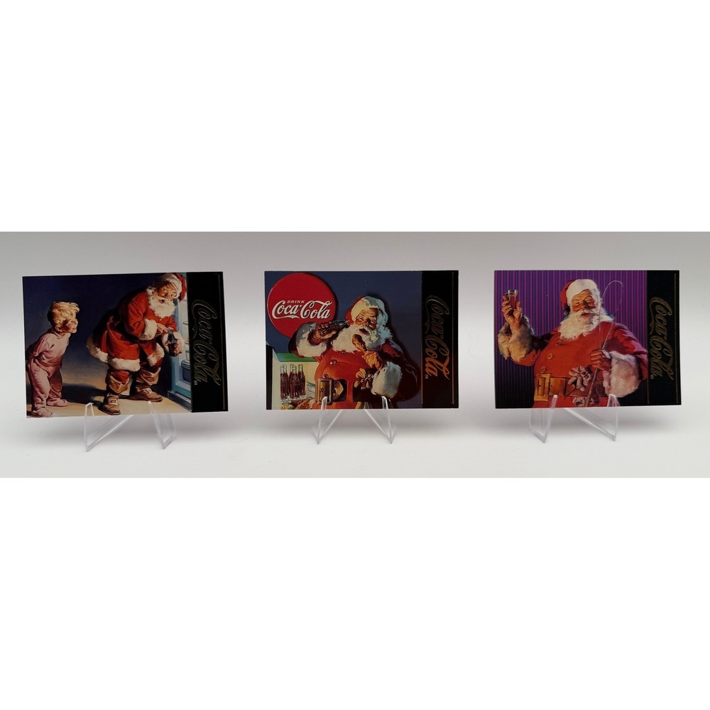 Coca-Cola Series 4 Haddon Sundblom Santa Trading Cards Lot of 3 S-33 S-34 S-40